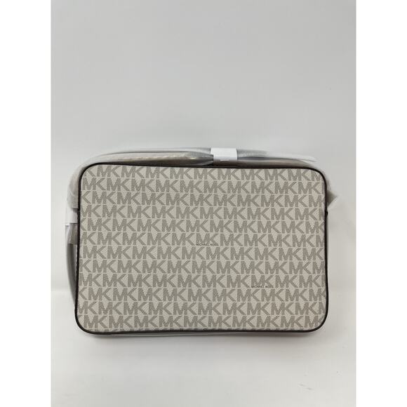 Michael Kors Jet Set Vanilla Large Logo Crossbody Bag NWT - Picture 2 of 8